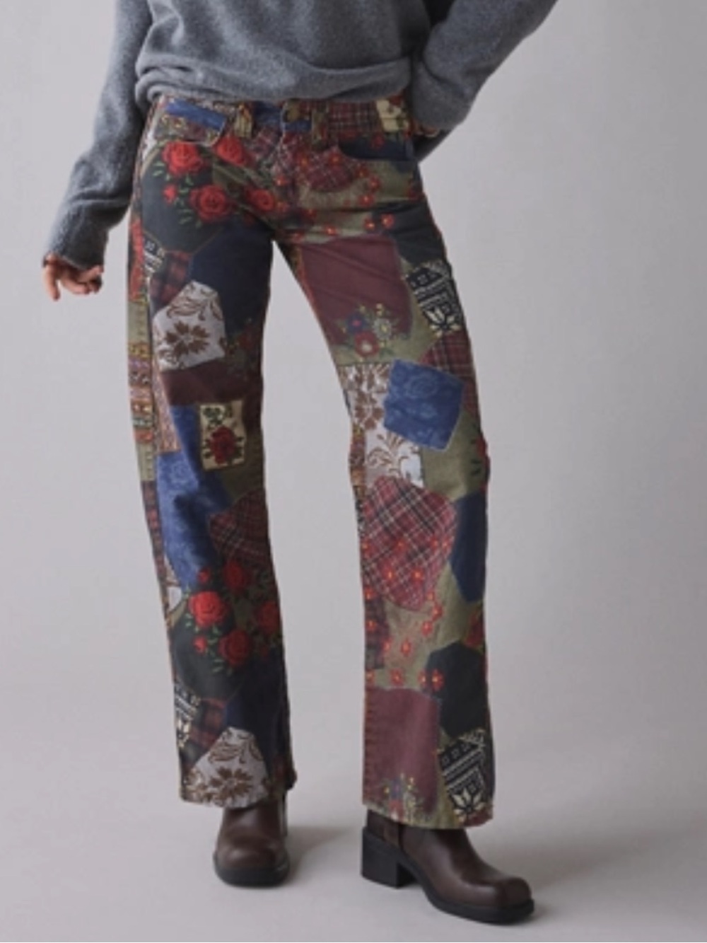 urban outfitters BDG kayla low rise patchwork print pants